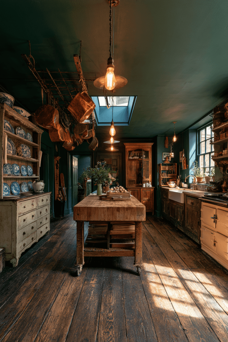 10 Atmospheric Moody Cottage Kitchen Design Ideas for a Timeless, Lived-In Space