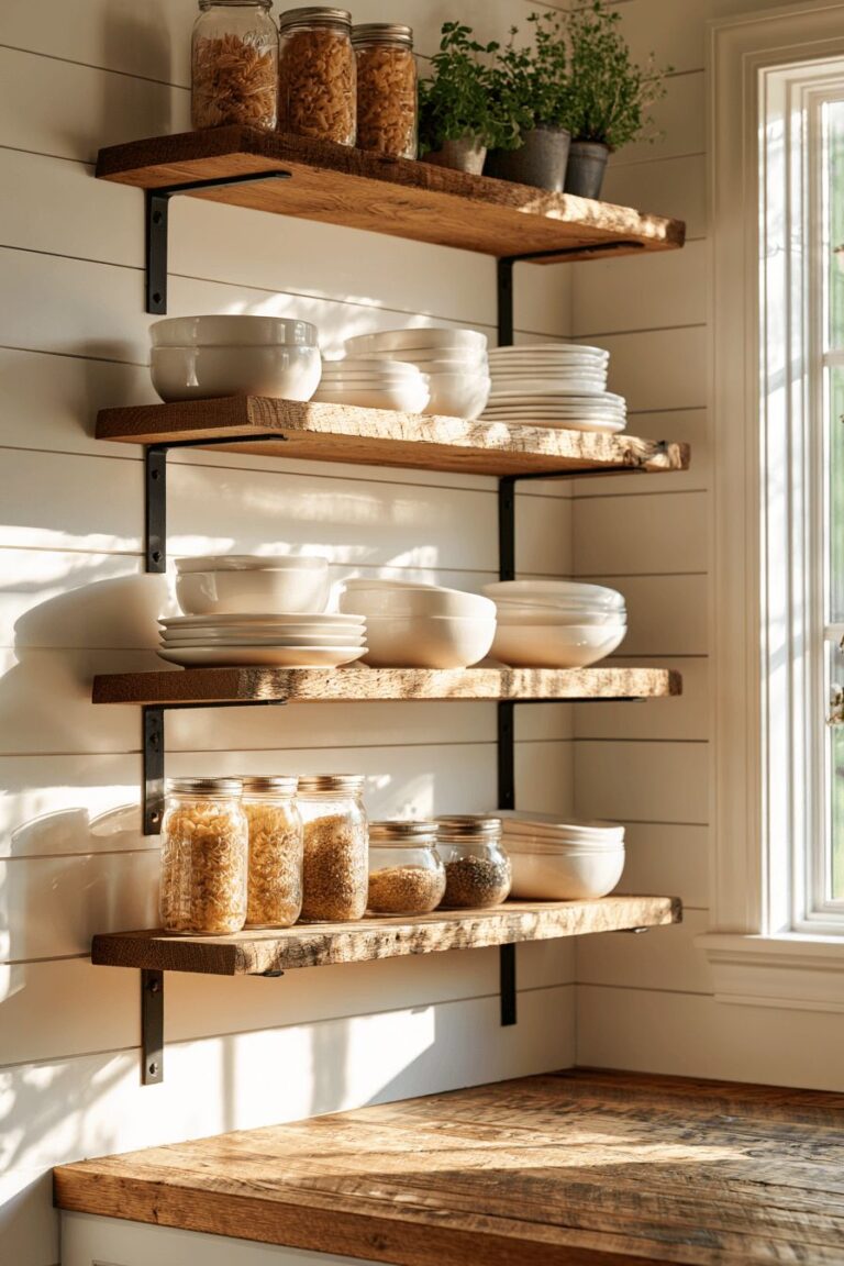 1. Farmhouse Warmth with Raw Oak and Iron